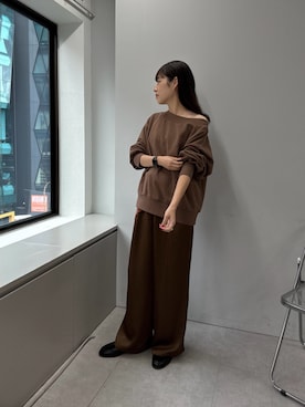 「アイテム（スウェット）」を使った、NANAさん（骨格ウェーブ・レディース・156cm）の秋コーディネート