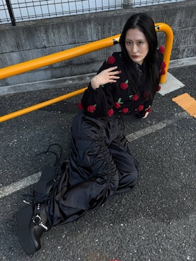 「アイテム（カーゴパンツ）」を使った、KAMIさん（レディース・167cm）の秋コーディネート