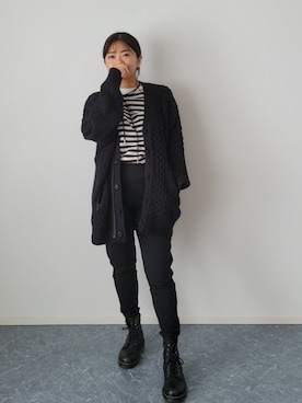 「Dr. Martens（ドクターマーチン）のアイテム」を使った、min163cmさん（レディース・163cm・40代）の秋コーディネート