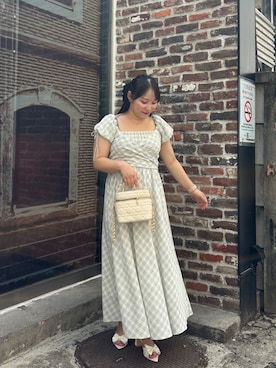 「one after another NICE CLAUP（ワンアフターアナザーナイスクラップ）のアイテム」を使った、るなさん（レディース・158cm）の夏コーディネート