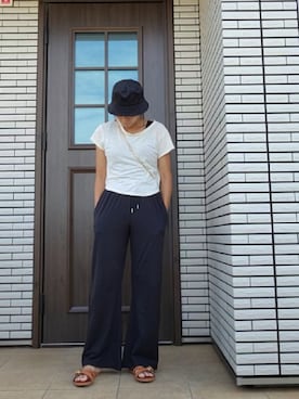 「アイテム（帽子）」を使った、miki021612さん（レディース・160cm・40代）の夏コーディネート