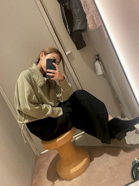 「CLANE（クラネ）のアイテム（ブーツ）」を使った、chiharu00000さん（レディース・161cm）の冬コーディネート
