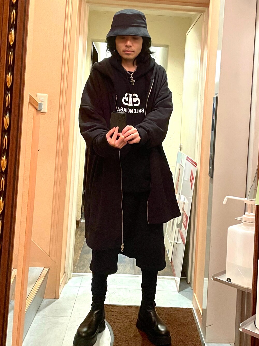 マルジェラ MM6 ポンチョ風パーカー