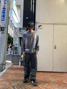「AVIREX（アヴィレックス）のアイテム（スウェット）」を使った、HARUKIさん（メンズ・166cm）の秋コーディネート