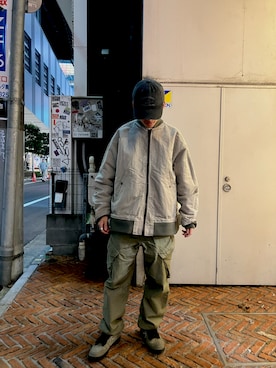 「冬を彩る色いろコーデ」｜「アイテム（MA-1）」を使った、HARUKIさん（メンズ・166cm）の冬コーディネート