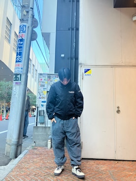 「秋冬コーデ」｜「アイテム（MA-1）」を使った、HARUKIさん（メンズ・166cm）の冬コーディネート