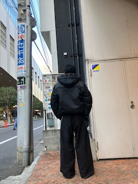 「AVIREX（アヴィレックス）のアイテム（ジャケット/アウター）」を使った、HARUKIさん（メンズ・166cm）の冬コーディネート