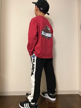 「エクストララージ」｜「アイテム（スウェットパンツ）」を使った、kotakotaさん（キッズ・131cm）の秋コーディネート