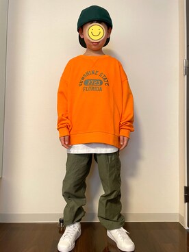「カボチャコーデ🎃」｜kotakotaさん（キッズ・131cm）の秋コーディネート