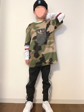 「DC（ディーシー）のアイテム（トップス）」を使った、kotakotaさん（キッズ・131cm）の冬コーディネート