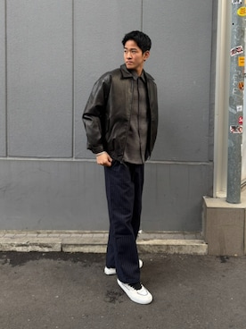 「HUF（ハフ）のアイテム」を使った、HUF JAPANさん（メンズ・180cm）の冬コーディネート