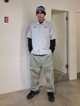 「HUF（ハフ）のアイテム」を使った、HUF JAPANさん（メンズ・173cm）の夏コーディネート