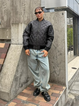 「HUF（ハフ）のアイテム」を使った、HUF JAPANさん（レディース・163cm）の夏コーディネート
