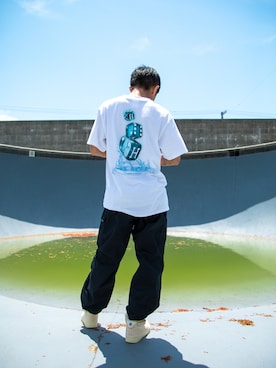「NIKEスニーカー」｜HUF JAPANさん（メンズ・165cm）の夏コーディネート