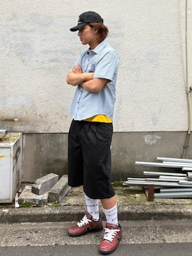 「HUF（ハフ）のアイテム」を使った、HUF JAPANさん（メンズ・176cm）の夏コーディネート