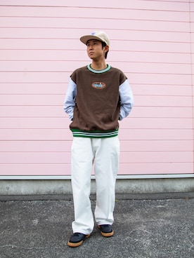 「HUF（ハフ）のアイテム（帽子）」を使った、HUF JAPANさん（メンズ・165cm）の秋コーディネート