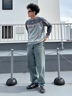 「HUF（ハフ）のアイテム」を使った、HUF JAPANさん（メンズ・180cm）の冬コーディネート