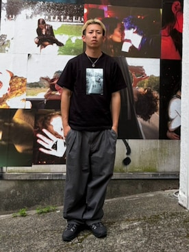 「HUF（ハフ）のアイテム」を使った、HUF JAPANさん（メンズ・168cm）の春コーディネート