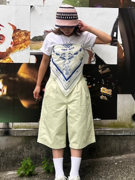「HUF（ハフ）のアイテム」を使った、HUF JAPANさん（レディース・150cm）の夏コーディネート