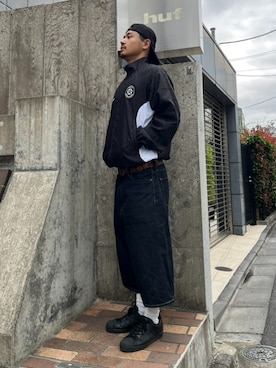 「HUF（ハフ）のアイテム」を使った、HUF JAPANさん（メンズ・171cm）の夏コーディネート
