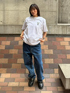 「HUF（ハフ）のアイテム」を使った、HUF JAPANさん（レディース・163cm）の春コーディネート