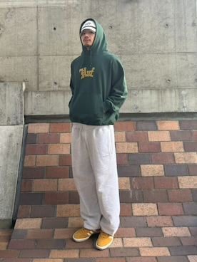 「HUF（ハフ）のアイテム」を使った、HUF JAPANさん（メンズ・171cm）の冬コーディネート