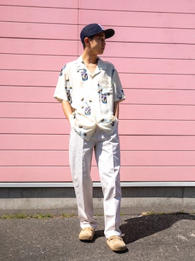 「HUF（ハフ）のアイテム（キャップ）」を使った、HUF JAPANさん（メンズ・165cm）の春コーディネート
