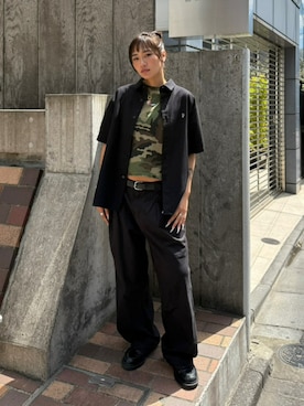「半袖」｜HUF JAPANさん（レディース・163cm）の春コーディネート