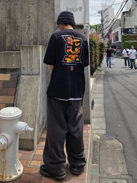 「HUF（ハフ）のアイテム」を使った、HUF JAPANさん（メンズ・173cm）の夏コーディネート
