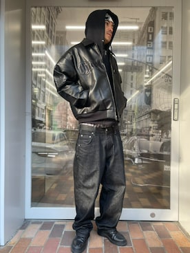 「HUF（ハフ）のアイテム」を使った、HUF JAPANさん（メンズ・170cm）の秋コーディネート