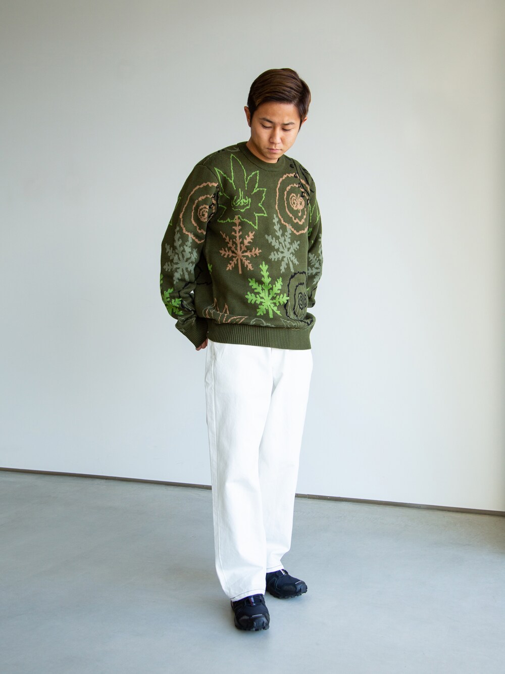 HUF ハフ セーター 長袖ニット GREEN BUDDY UGLY SWEATER