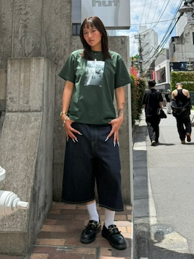「HUF（ハフ）のアイテム」を使った、HUF JAPANさん（レディース・163cm）の春コーディネート