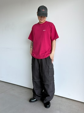 「HUF（ハフ）のアイテム（キャップ）」を使った、HUF JAPANさん（メンズ・165cm）の春コーディネート