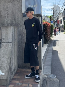 「HUF（ハフ）のアイテム」を使った、HUF JAPANさん（メンズ・180cm）の春コーディネート