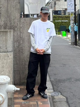 「HUF（ハフ）のアイテム（トップス）」を使った、HUF JAPANさん（メンズ・180cm）の春コーディネート