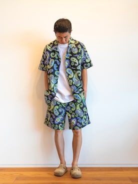 「HUF（ハフ）のアイテム（その他パンツ）」を使った、HUF JAPANさん（メンズ・165cm）の春コーディネート