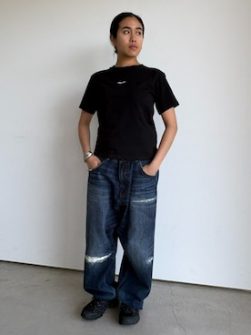 「HUF（ハフ）のアイテム」を使った、HUF JAPANさん（レディース・157cm）の春コーディネート