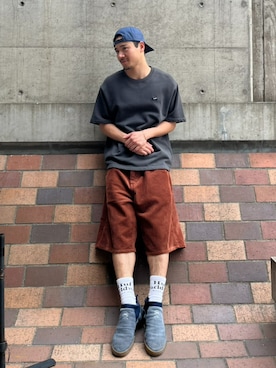 「HUF（ハフ）のアイテム（キャップ）」を使った、HUF JAPANさん（メンズ・171cm）の春コーディネート