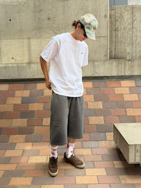 「HUF（ハフ）のアイテム（キャップ）」を使った、HUF JAPANさん（メンズ・172cm）の春コーディネート