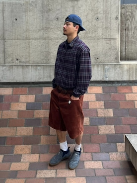 「HUF（ハフ）のアイテム（キャップ）」を使った、HUF JAPANさん（メンズ・171cm）の春コーディネート