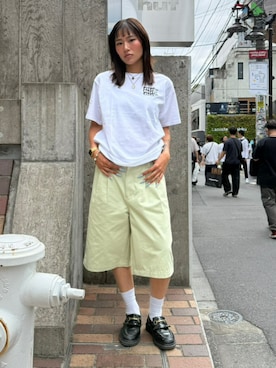 「HUF（ハフ）のアイテム」を使った、HUF JAPANさん（レディース・163cm）の春コーディネート
