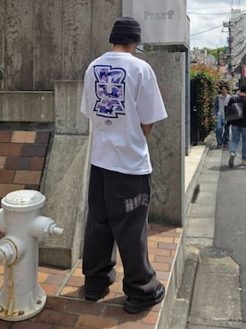 「HUF（ハフ）のアイテム」を使った、HUF JAPANさん（メンズ・173cm）の夏コーディネート