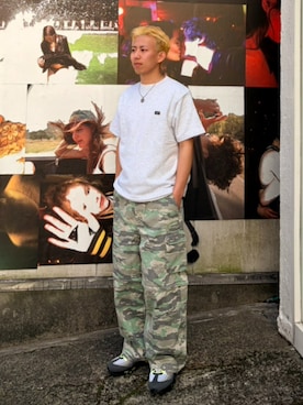 「HUF（ハフ）のアイテム」を使った、HUF JAPANさん（メンズ・168cm）の春コーディネート