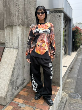 「HUF（ハフ）のアイテム」を使った、HUF JAPANさん（レディース・163cm）の秋コーディネート