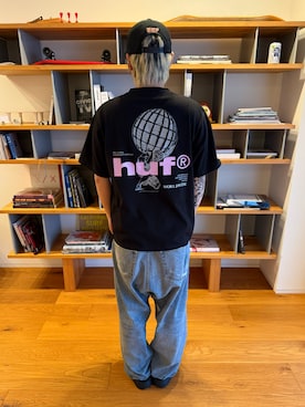 「Tシャツ×デニム」｜HUF JAPANさん（メンズ・165cm）の春コーディネート