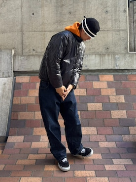 「HUF（ハフ）のアイテム」を使った、HUF JAPANさん（メンズ・180cm）の冬コーディネート