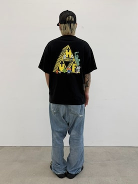「半袖」｜HUF JAPANさん（メンズ・165cm）の春コーディネート