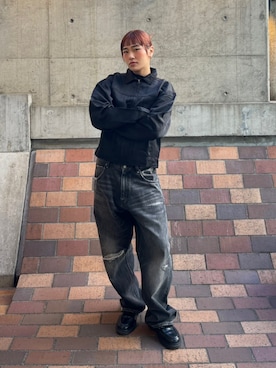 「HUF（ハフ）のアイテム」を使った、HUF JAPANさん（レディース・163cm）の冬コーディネート