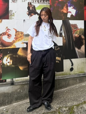 「HUF（ハフ）のアイテム」を使った、HUF JAPANさん（レディース・170cm）の春コーディネート