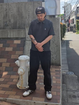 「半袖ニット」｜HUF JAPANさん（メンズ・173cm）の春コーディネート
